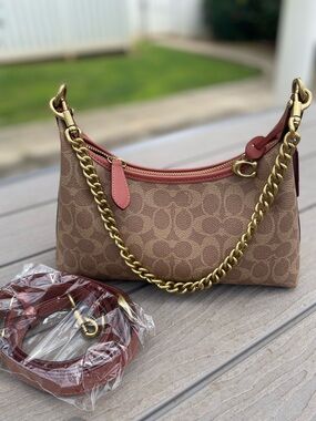 Coach Juliet 25 Brown Signature Canvas Shoulder Bag